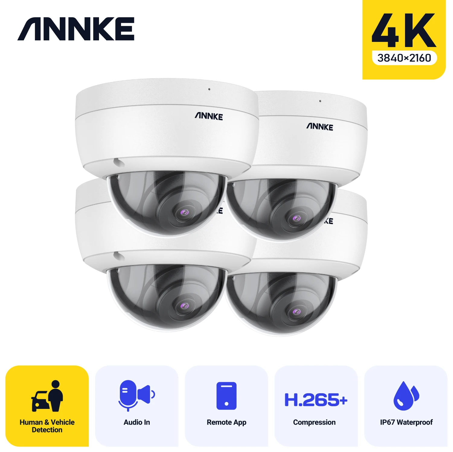 Annke 8mp 4k Ip Poe Camera Indoor Security Camera 8mp Annke