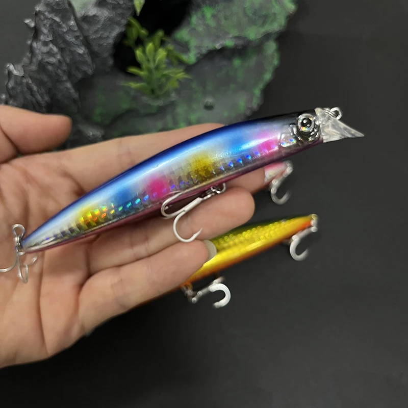 115mm 15.5g Floating Minnow Fishing Lures Long Casting Artificial Bait Saltwater Trout Wobbler Pesca Swimbait Fishing Equipment - 2