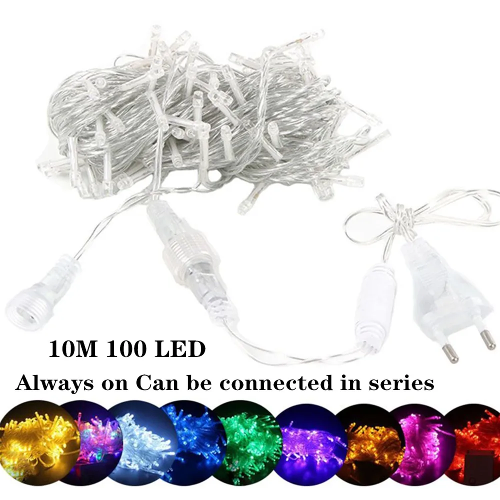 

LED Light String 10m 20m 30m 50m 100m Waterproof Outdoor 220V / 110V For Christmas Party Wedding Festival Outdoor Decoration