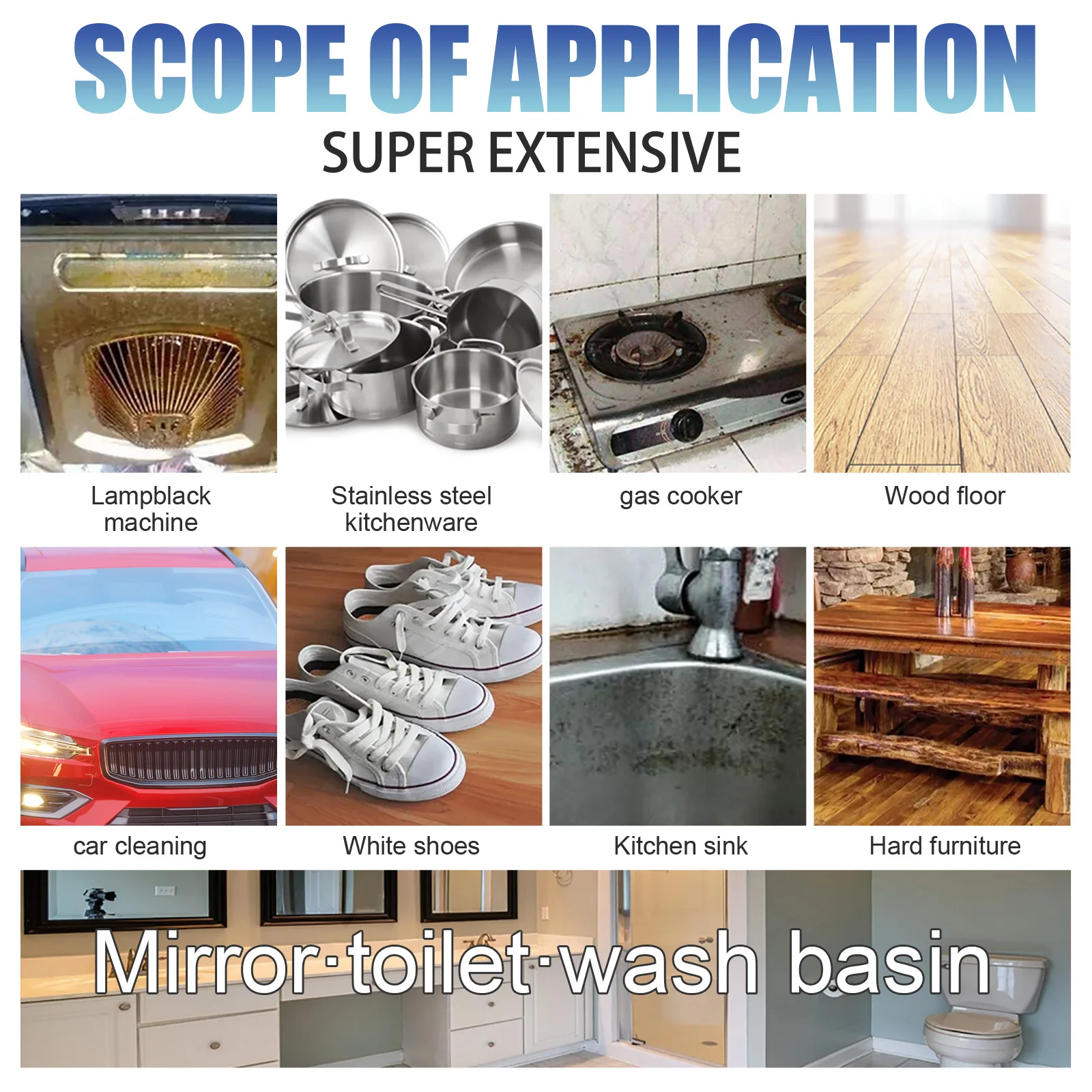 Cleaning paste for kitchen heavy oil stain cleaning pot and bowl rust remover multipurpose cloth wood floor cleaning paste