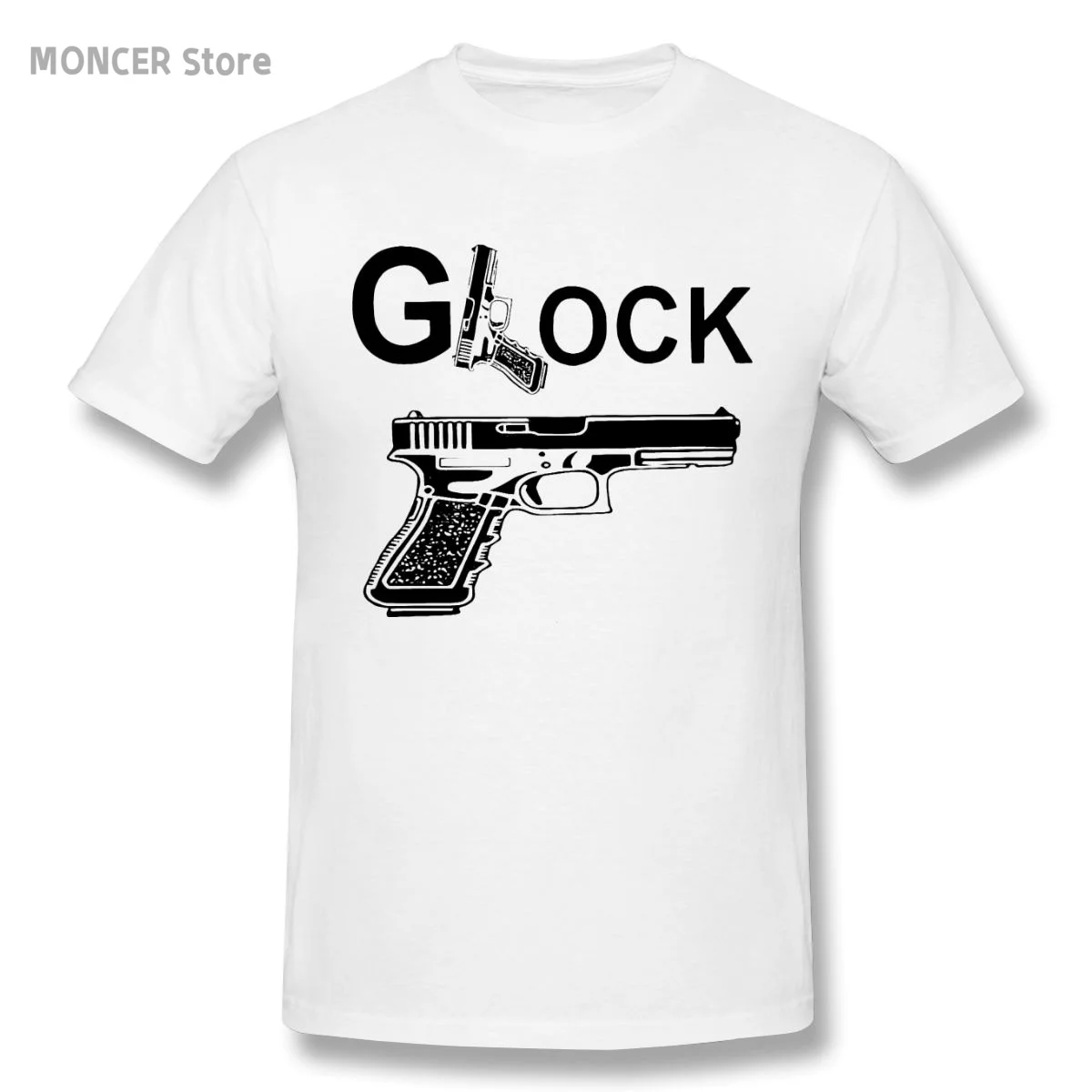

Cool Glock Pistol Glock Handgun T-Shirt For Men O Neck Pure Cotton T Shirt Short Sleeve Tees Gift Idea Clothing