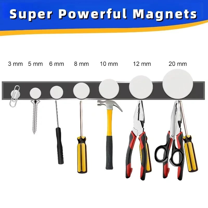 Versatile Miniature Round Magnets - Perfect for Home, Crafting, and Office Use