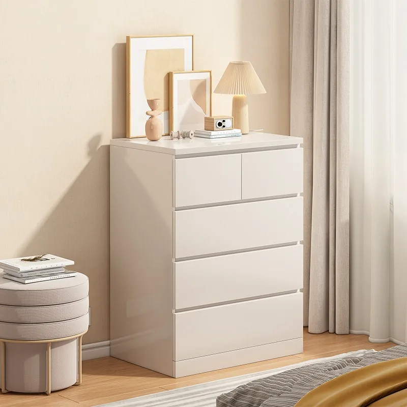 chest bedroom simple modern white locker household living room storage cabinet bucket cabinet against the wall drawer cabinet