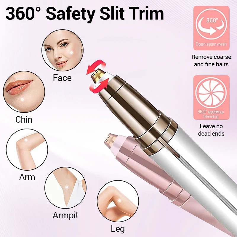 Electric Eyebrow Trimmer Security Eye Brow Epilator USB Charger Mini Shaper Shaver Hair Removal Painless Beauty_voghion.com