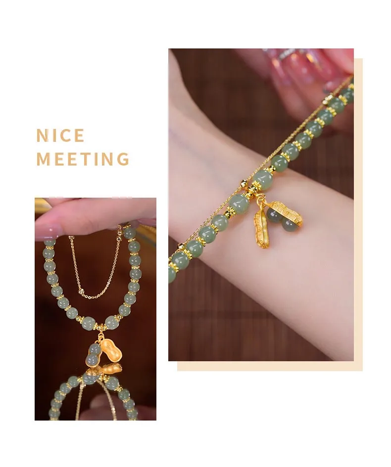 Hetian Jade Antike Armband Kreative Allgleiches Auspicious Niedliche Weibliche Temperamentvolle Mode Geschenke Femme armbänder frau – Detail 13