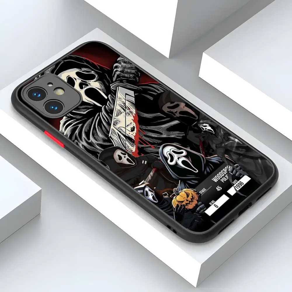 Ghostface Scream Handyhülle Luxus für Cartoon IPhone 16 15 14 12 13 11 Pro XR XS Max Mini X 7 8 Plus Matte Shell Cover – Detail 4