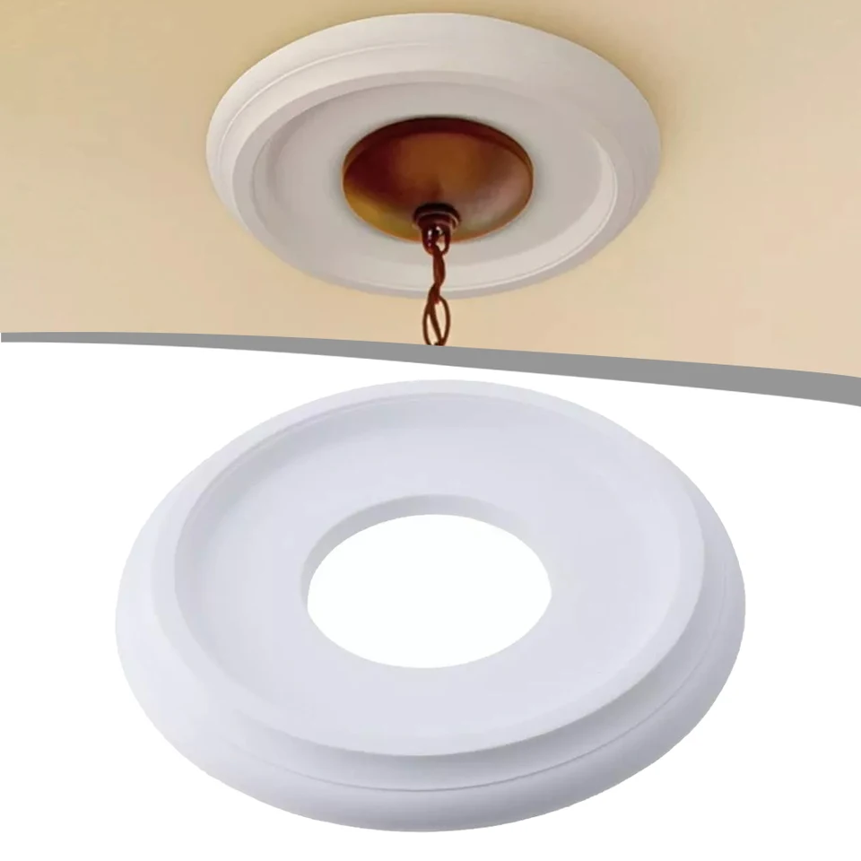 Classic White Round Ceiling Medallion 37 Inch Dia - Bed Bath & Beyond - View #4