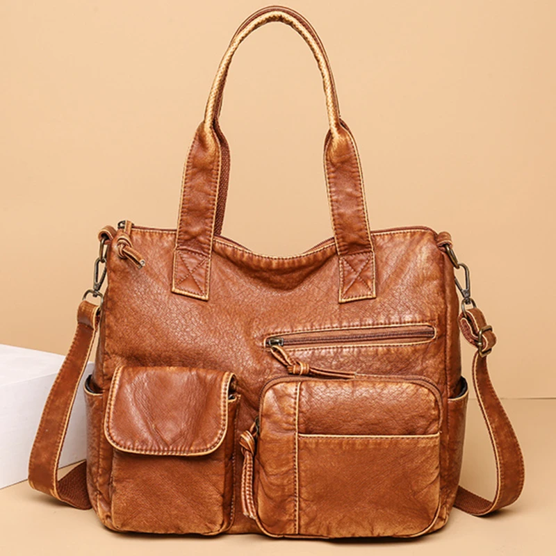 

Exclusive Design Women's Bags Vintage Handbags for Women Retro Large Capacity Tote Bags Fashion Shoulder Messenger Crossbody Bag