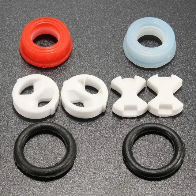 1 ชุดปกติสีแดงทองแดงวาล์ว Core เซรามิคเซรามิคชิปชุดรอบเย็นและร้อนก๊อกน้ําอุปกรณ์เสริมบ้าน 1