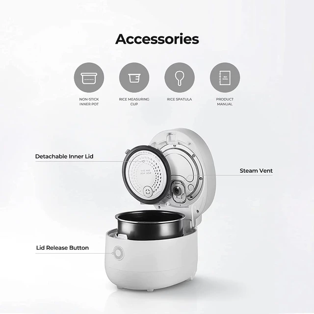 Rice Cooker 2 Cups (Uncooked), Electric Cooker, Portable Multi Cooker for  White/Brown Rice Oatmeal and More, Nonstick Inner Pot - AliExpress