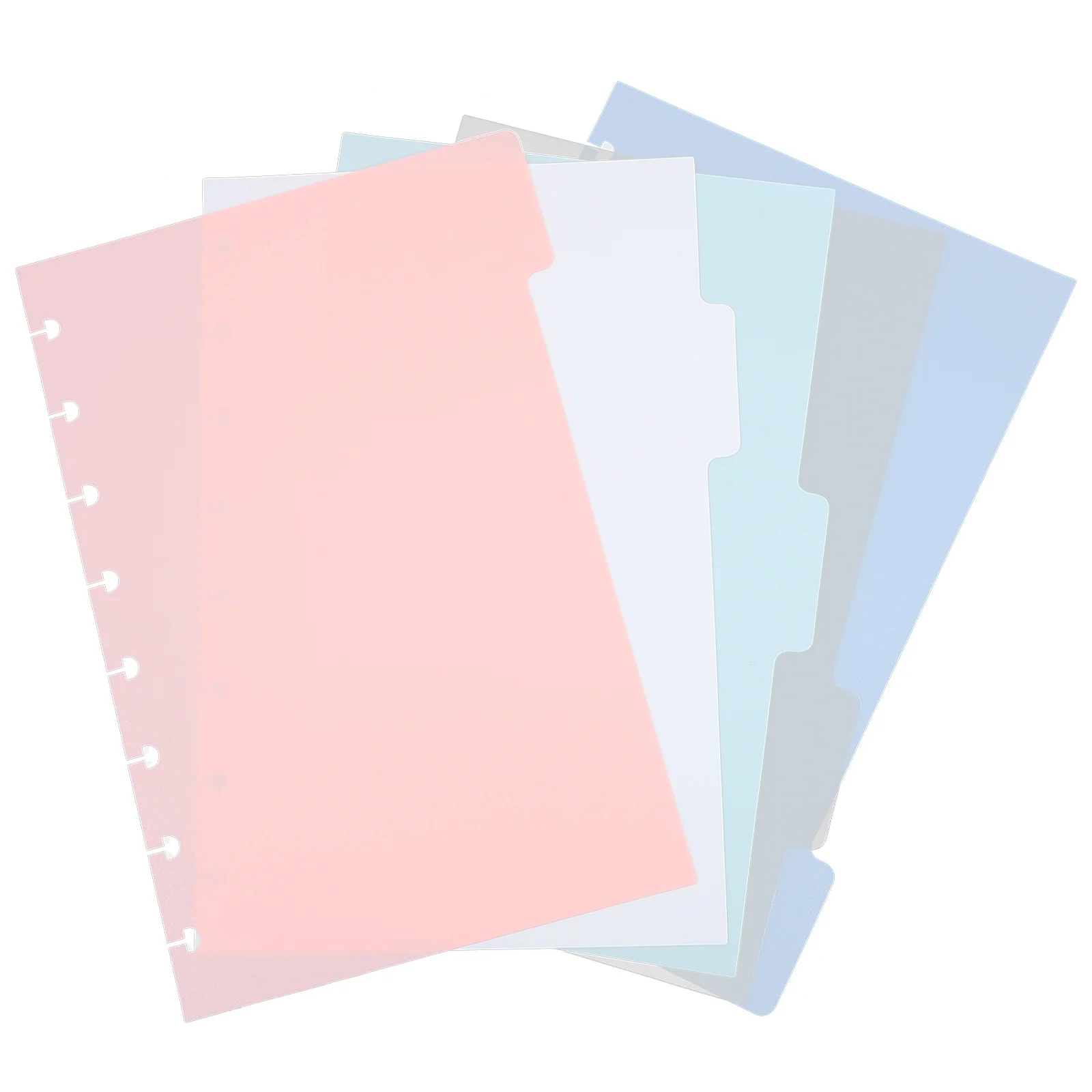 Notebook Binder Divider 5 Pcs Binder Separators Mushroom Hole Classification Clip Binders Punched Dividers