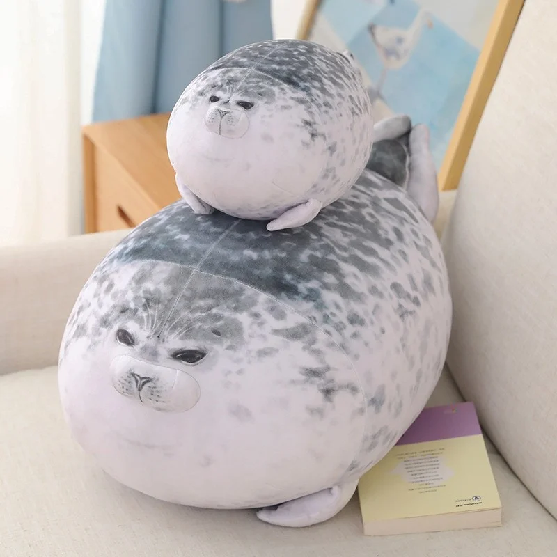 Chubby seal pillow Simulated Cute Seal Doll Aquarium Popular Pillow Aquarium Plush Toy  Home entertainment and office gift 3