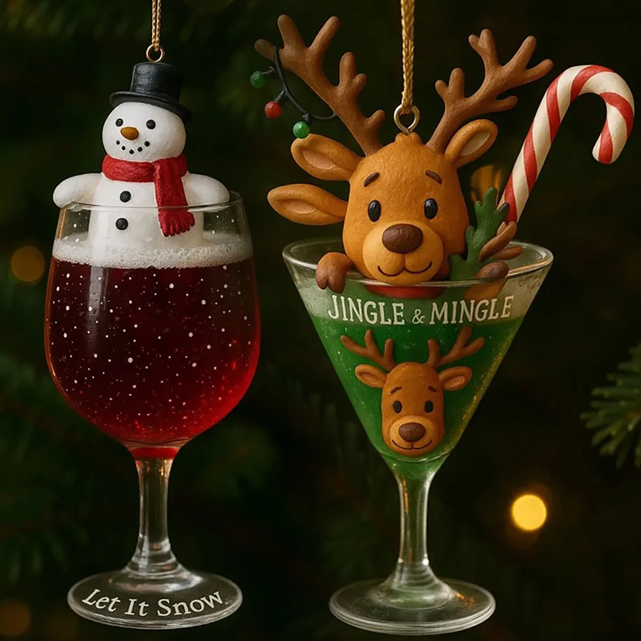 Elk Santa Claus Christmas Tree Pendants Xmas Tree Hanging Ornaments Car Decoration Pendant Christmas Party Kids Toys Gift