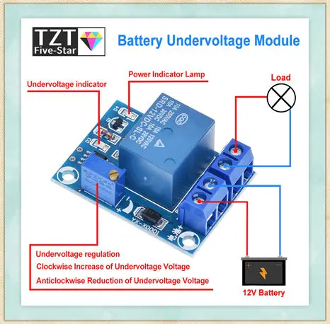 1/3PCS XH-M609 DC 12V-36V Ladegerät Modul Spannung Überentladung Batterie Schutz Präzise Unterspannung Schutz modul Bord – Detail 2
