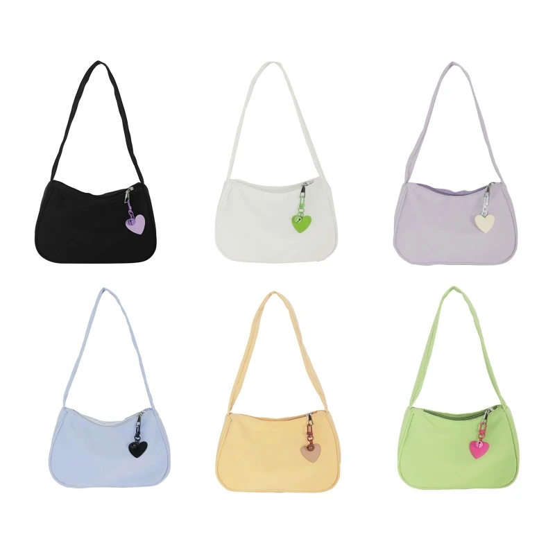 

Women Retro Handbag Nylon Shoulder for Totes Underarm Top Handle Bag Female Small Subaxillary Bags Clutch