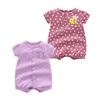 2Pcs/lot Brand Summer Baby Girl Clothes Cotton Jumpsuit Baby Clothing Short sleeve  Infant Boys Clothes 0-24M Baby Rompers 1