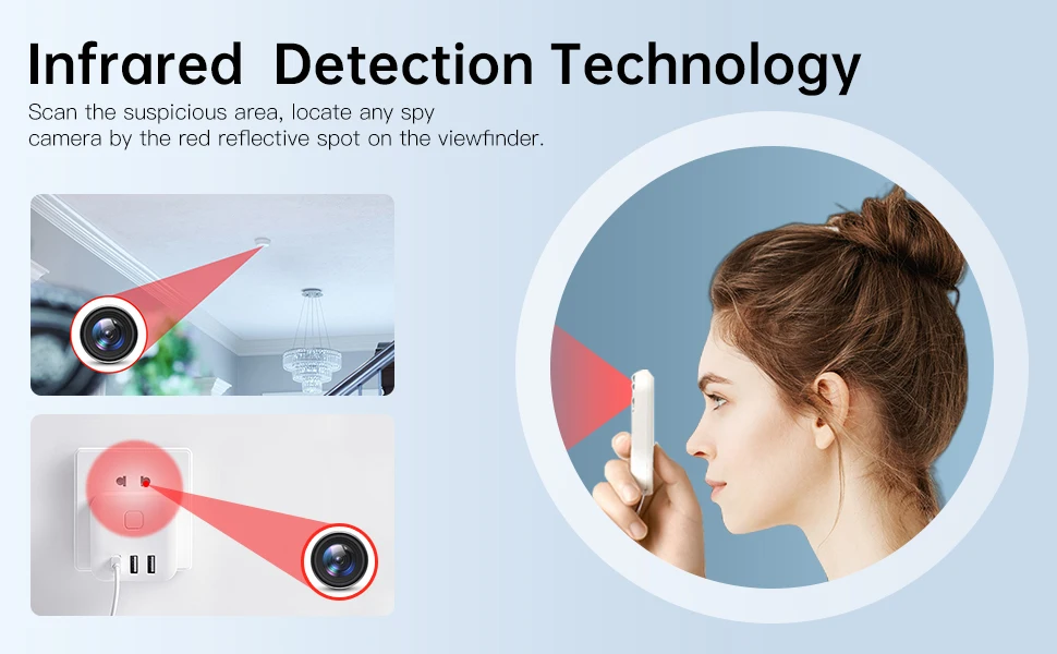 Newest Anti-Spy Bug Detector for GPS Tracker Hidden Camera Viewfinder Bugging Device, Anti-Theft Alarm