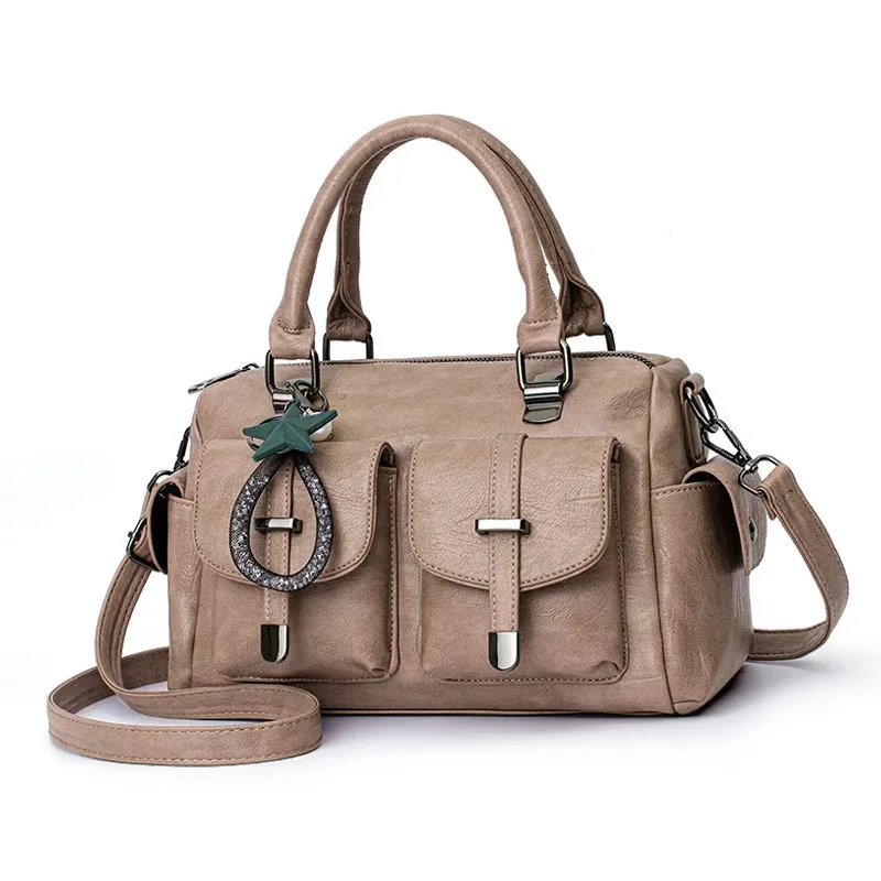 부드러운 가죽 PU 여성용 다기능 숄더백, 세련되고 우아함