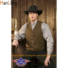

Men's Suit Vest Black Jacket Retro Modified Vest Steampunk Waistcoat Wedding Vest