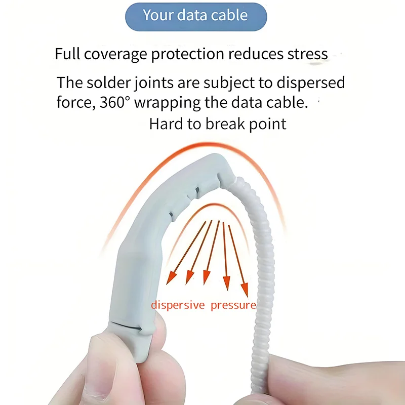 충전 케이블 보호 슬리브, 전선 파손 방지 및 케이블 정리기, USB-C 노트북, 태블릿 및 스마트폰과 호환 가능