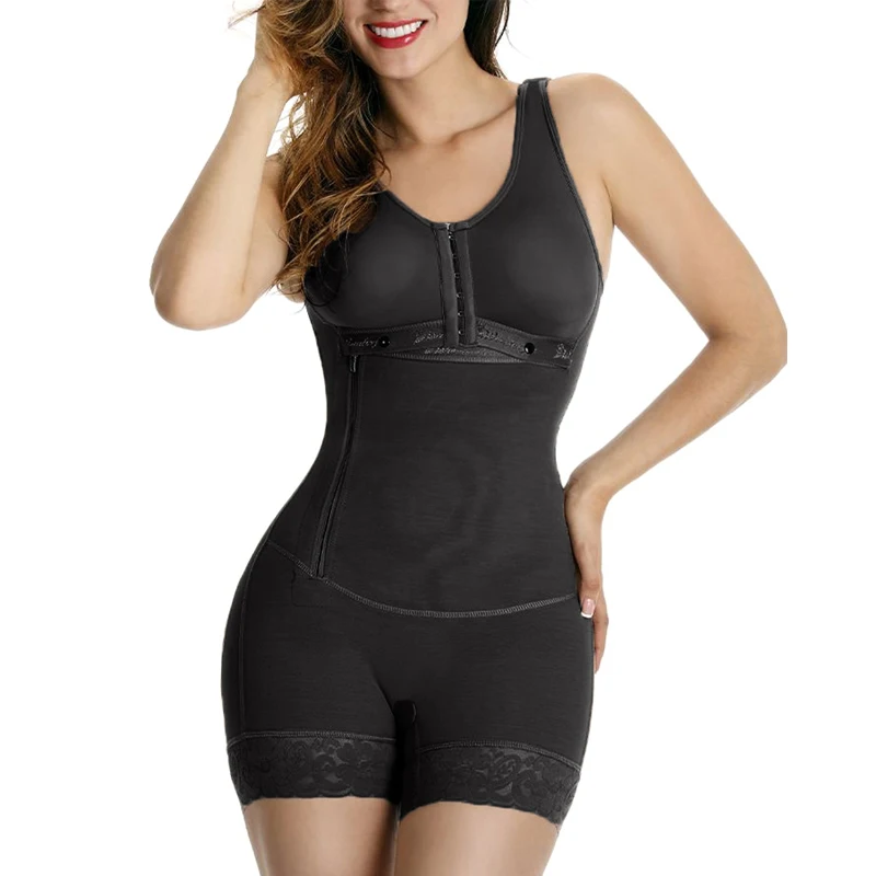 Women'S Waist Trainer Body Shaper Flatten Abdomen Front Closure Charming Curves Short Leg Shaper BBl Post Op Surgery Supplies