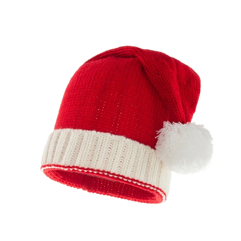Description Picture 4 of itemCute Adult Kids Soft Beanie Santa Hat Christmas Knitted Hat New Year Party Kids Gift Navidad Noel Xmas Decoration 2022