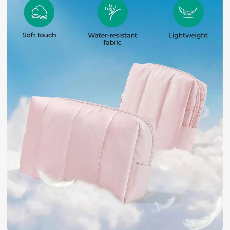 Waterproof Travel Makeup Organizer - Large Portable Cosmetic and Toiletry Pouch