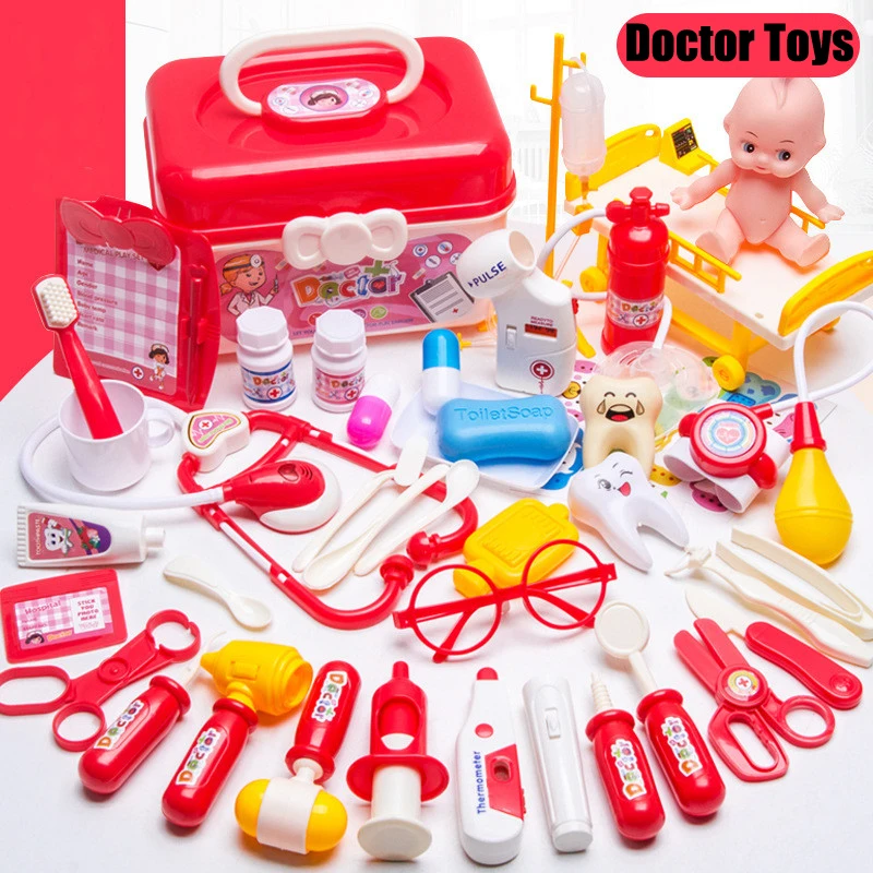 

Kids Pretend Toy Doctor Medical Toys 2-4 Years Doctor Kit Kids Set Speaking At Home Doctor Nurses Blood Pressure Toys Medical