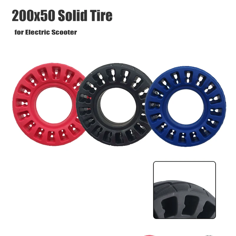 

200x50 Solid Tire Wheels hub for Electric Scooter Non-pneumatic Tires with Alloy Rims Wheel Accessories