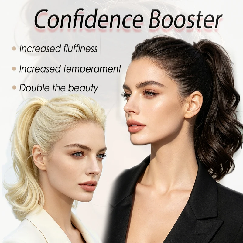 Extension per capelli sintetici a coda di cavallo ricci corti da 12 pollici con clip a griffe, facili da indossare per uso quotidiano da donna - immagine 5