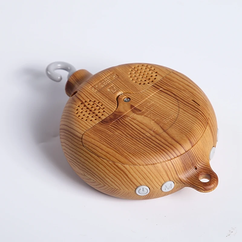 Campanello per lettino, carillon, giocattoli appesi, venature del legno 360 ° Scatola musicale mobile per culla rotante per neonato da 0 a 12 mesi, sonagli per bambini - immagine 3