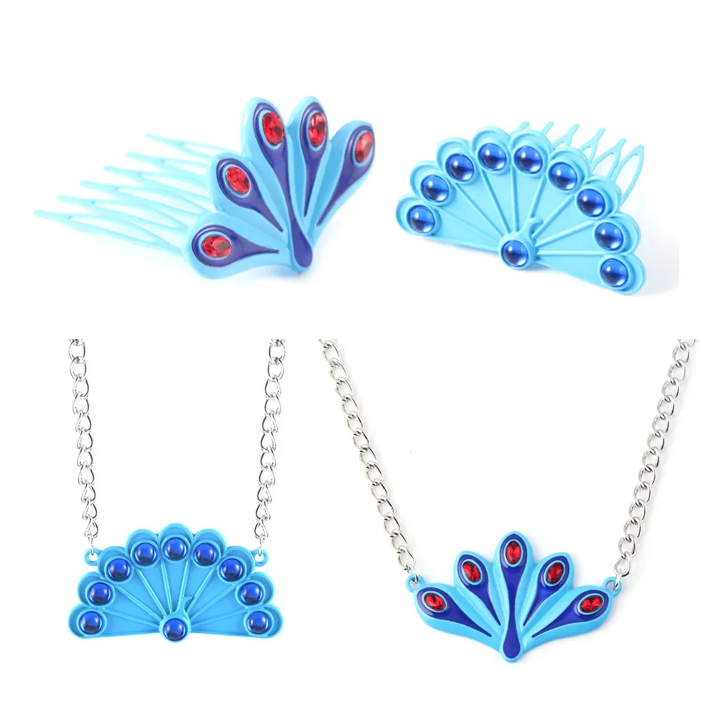 Anime Girl Lady Jewelry Peacock Necklace Pendant Snake Bracelet Tales Cosplay Earrings Badge Woman Man Jewelry Accessories Gift
