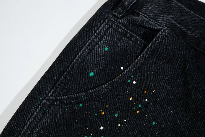 DARK FOG★Retro ink-splashed loose straight overalls DF60 Baggy Highwater Overalls - Blue | Levi's® GB