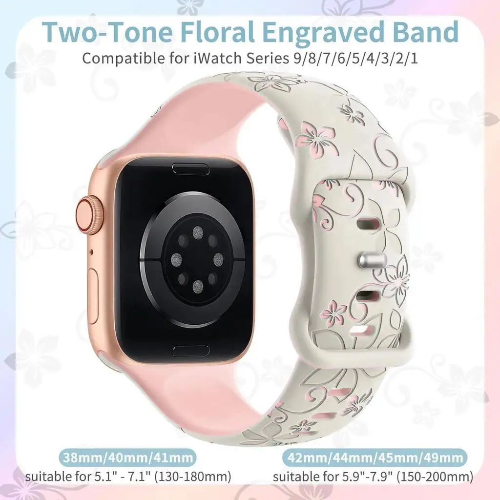 รูปสินค้า สายซิลิโคนลายสวยสำหรับ Apple Watch ทุกขนาด