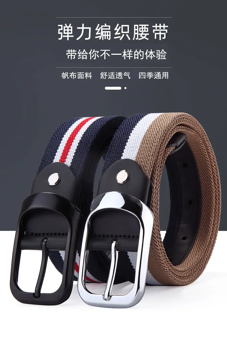 3.5cm Men's Fabric Canvas Webbing Man Belt for student Designer Men Leisure Trousers Belt for Jeans Belts Male Waist Belts