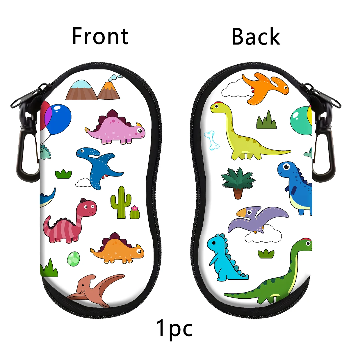 Cartoon Dinosaurier Sonnenbrille Fall Gläser Fall Für Frauen Männer Nette Lesen Brillen Fall Brillen Schutz Gläser Box Mit Reißverschluss – Detail 2