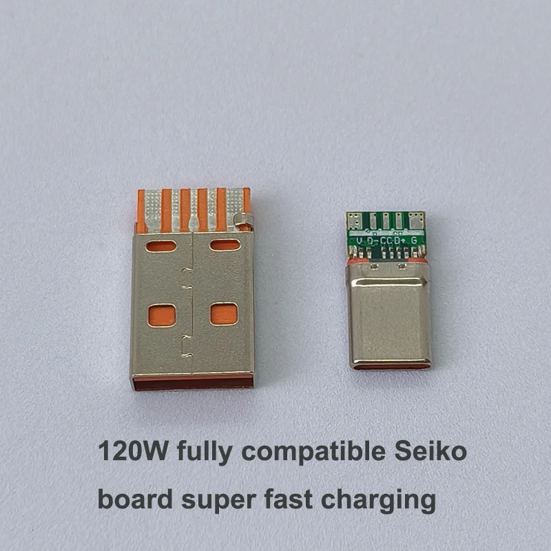 2 Stück USB Typ-C Stecker und Buchse PD60W 100W 120W A-C65W 66W PD240W C70 C90 OPPO/VIVO Schnellladung OTG-Anschluss – Detail 4