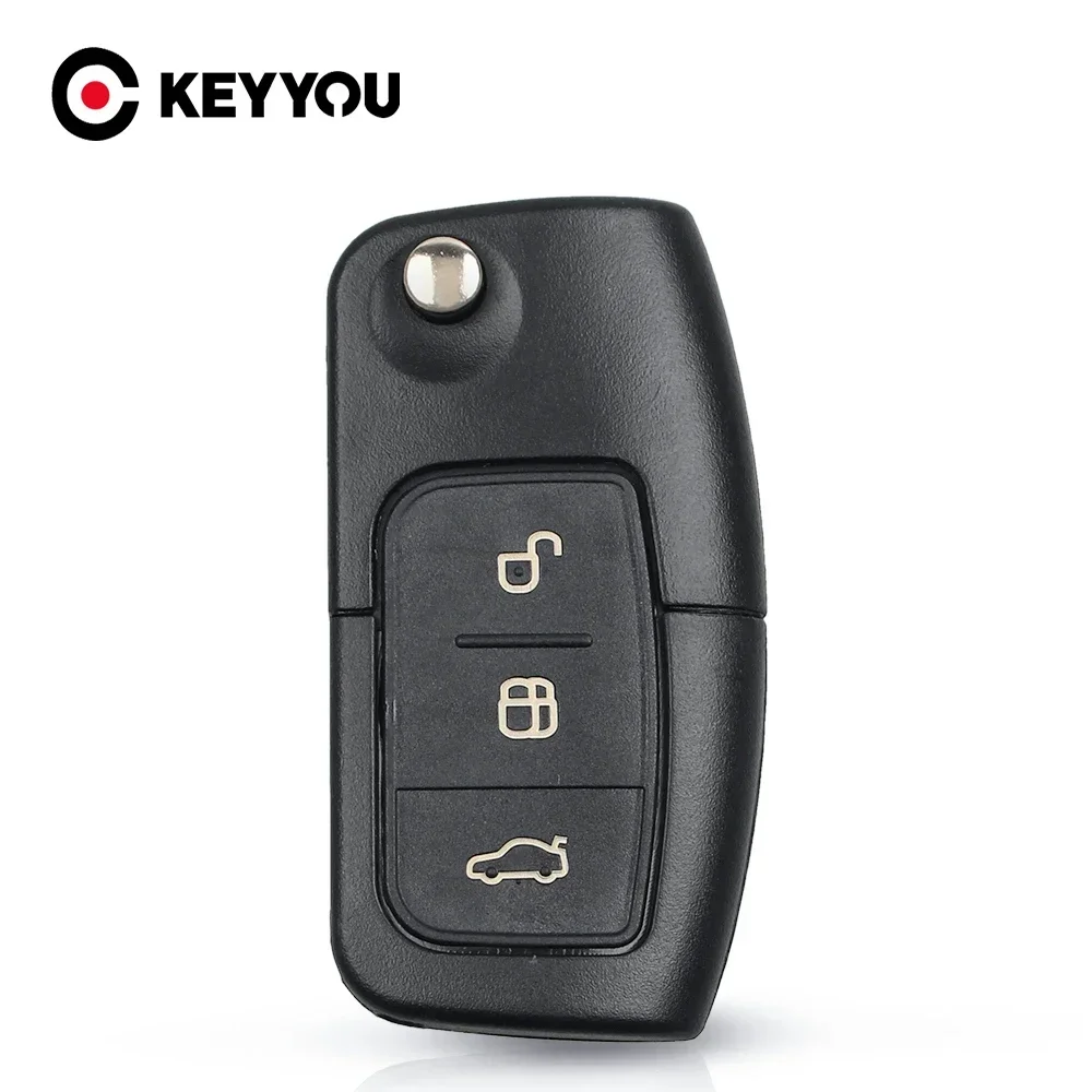 Premium Car Remote Key Shell Fob with 3 Buttons - Durable and Sleek Design