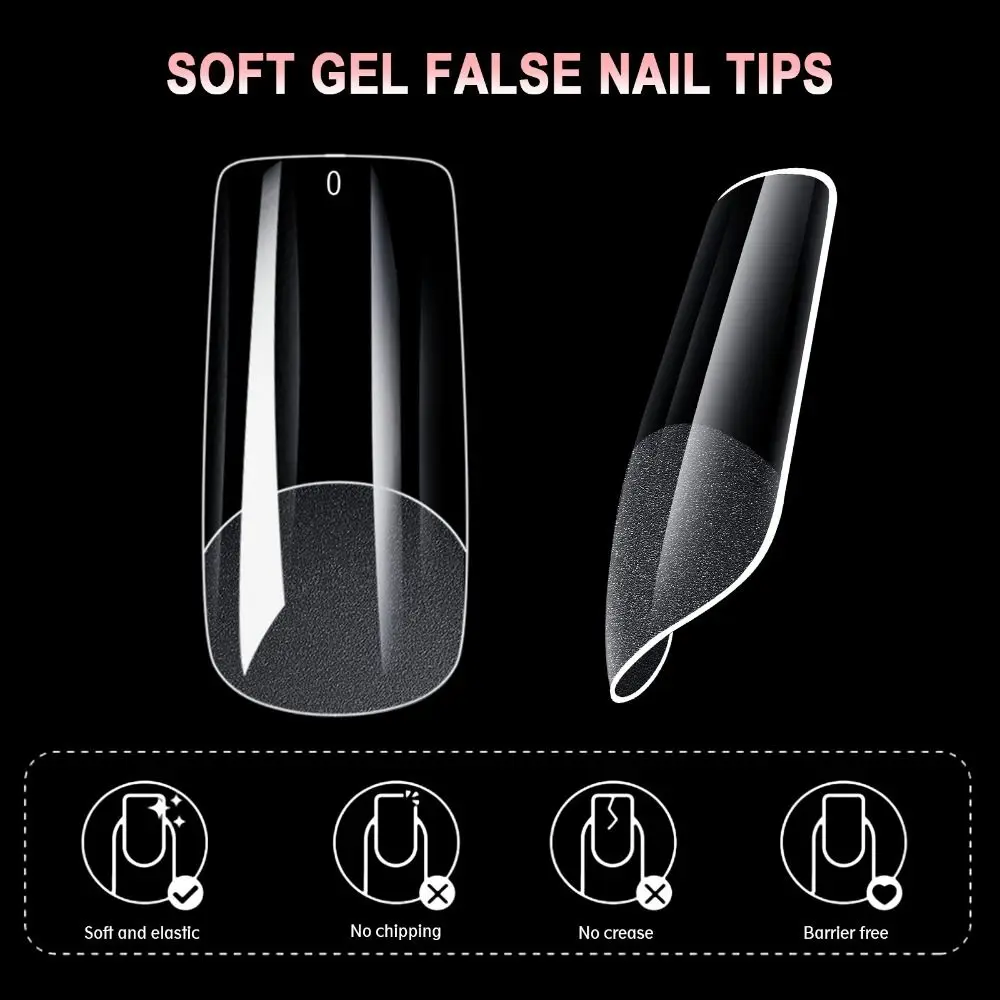 

Fully Covered False Nails New Acrylic Different Size Extend Nails Nail Tips Kit Full Cover Press on Nails Women