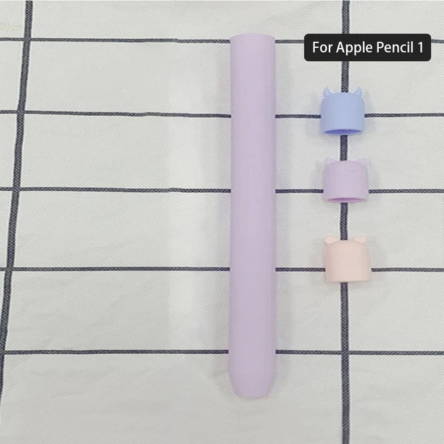 For Apple IPad Pencil 1 2 Pencil2 Tablet Touch Pen TPU Soft Silicone Protective Tip Cover Screen Stylus Anti-scratch Nib Case Pencil 1 Purple