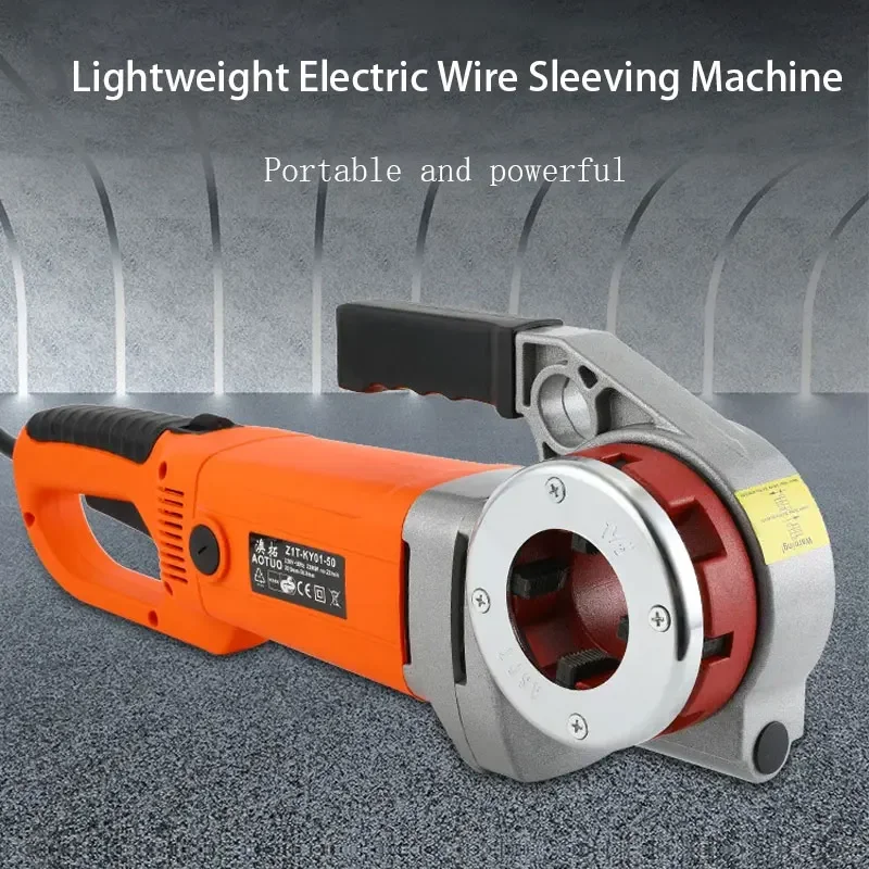 Electric Pipe Threading Machine 220V Portable Steel Pipe Plastic Hinge Thread Galvanized Handheld Iron Tapping Tools