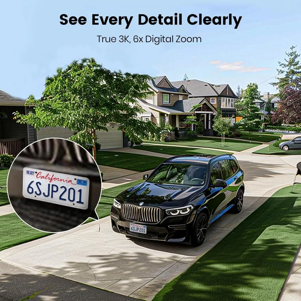 4K Floodlight Camera Wired Security Camera Outdoor 360° Coverage Surveillance 24/7 Recording Motion Detection Color Night Vision 5