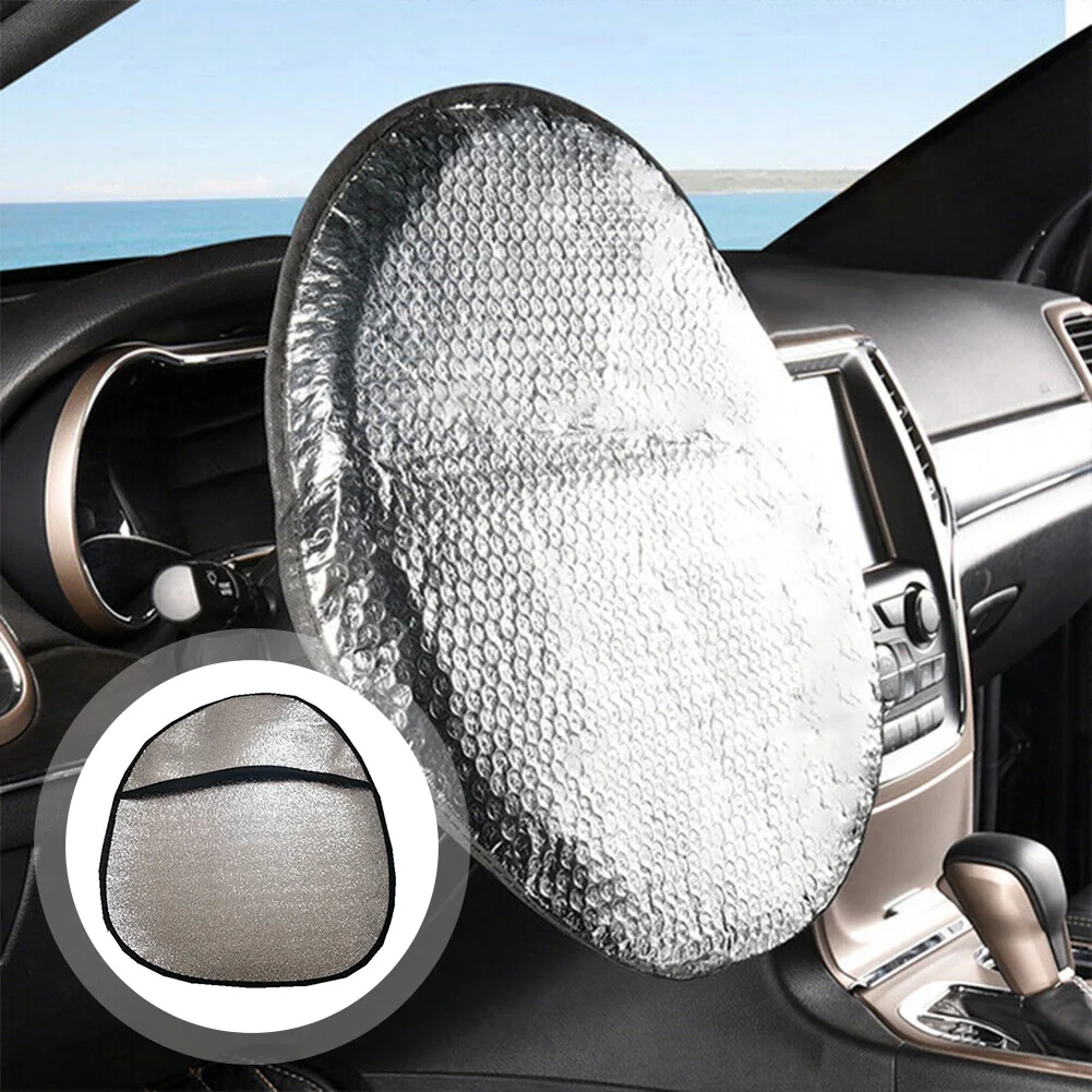 

Car Steering Wheel Cover Full Protection Heat Proof Reflective Shield Universal Useful Foldable Hot Sale Popular