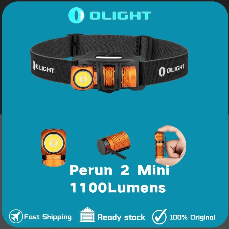 Lampada Frontale Ad Angolo Retto Ricaricabile Magnetica Olight Perun 2 Mini 1100Lumen