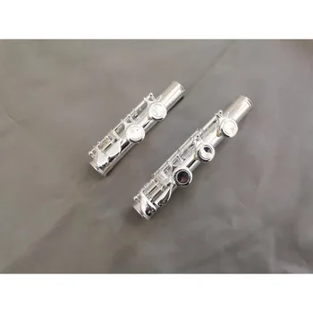 Accessori per flauto 17 fori 16 sezione coda flauto tutto rame placcato argento nichelato coda C sezione inferiore coda B