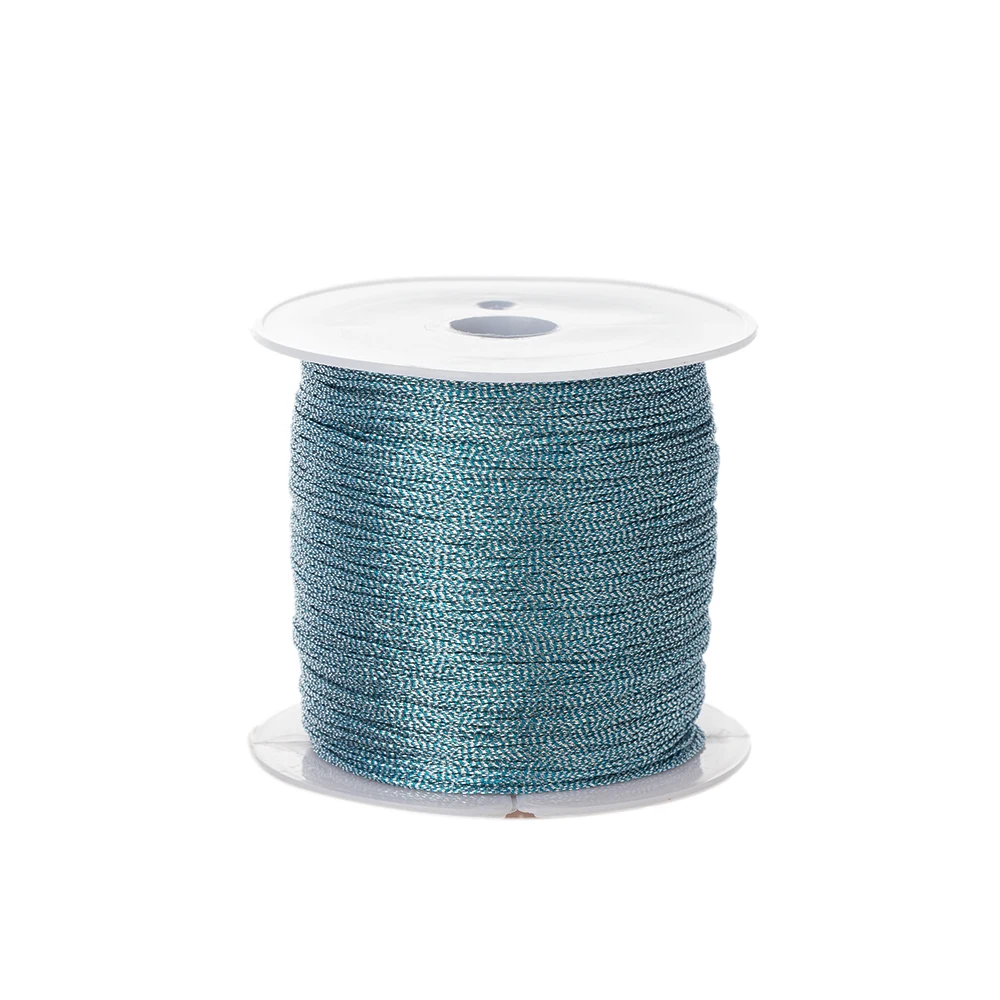 Premium Nylon Gold-Silver Thread for Jewelry Crafting - 50m, 0.4mm