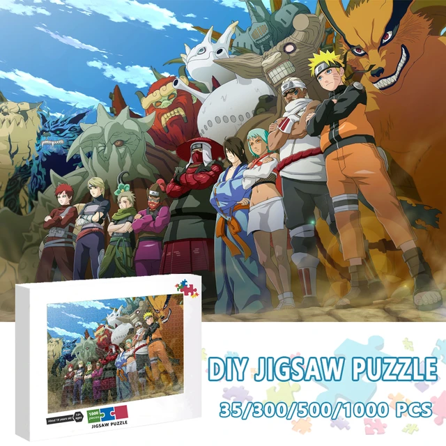 Naruto Puzzle 1000 Pieces Japanese Cartoon Anime Jigsaw Puzzle for Adults  Kids Educational Toys Decompressing Game