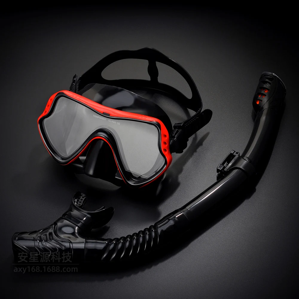 

Professional Scuba Diving Masks Snorkeling Set Adult Silicone Skirt Anti-Fog Goggles Glasses Swimming Pool Equipment Snorkel Set
