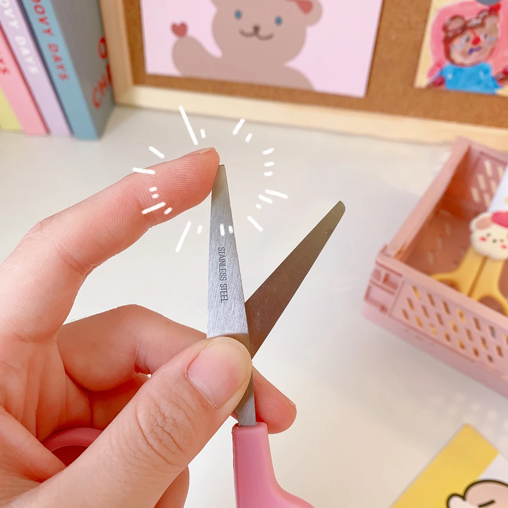 Multi-function Stainless Steel Craft Scissors 2 PCS/Lot Kawaii School Tools  Portable Paper Scissors Kids Manual Mini Tailor Scis - AliExpress