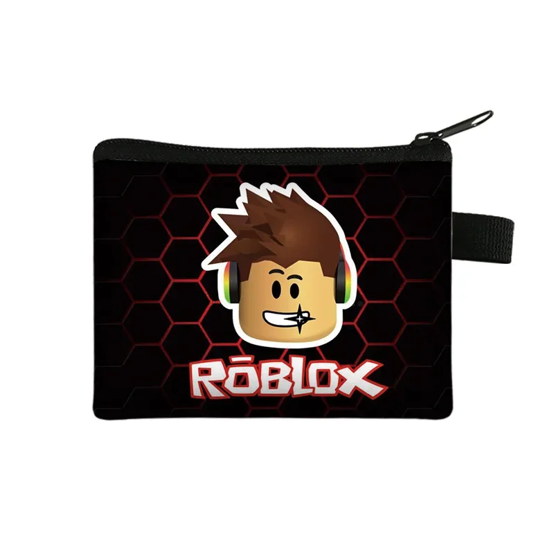 Roblox Coin Purse Wallet Kawaii Cartoon Anime Portable Money Coin Storage Bag Cute Mini Card Purses Key Organiser Gifts